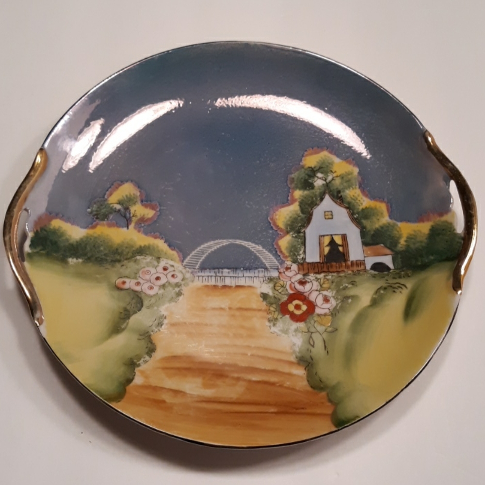 Vintage Noritake Japan 2 handle dish/ platter